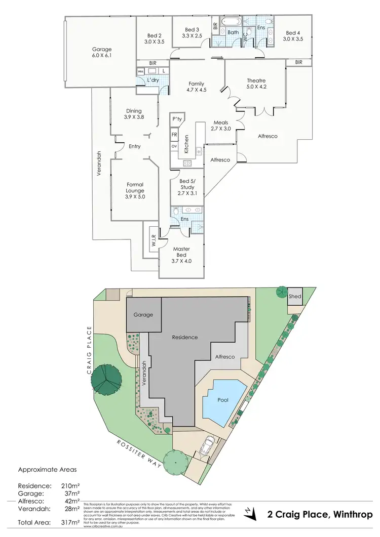 Floorplan of Homely house listing, 2 Craig Place, Winthrop WA 6150