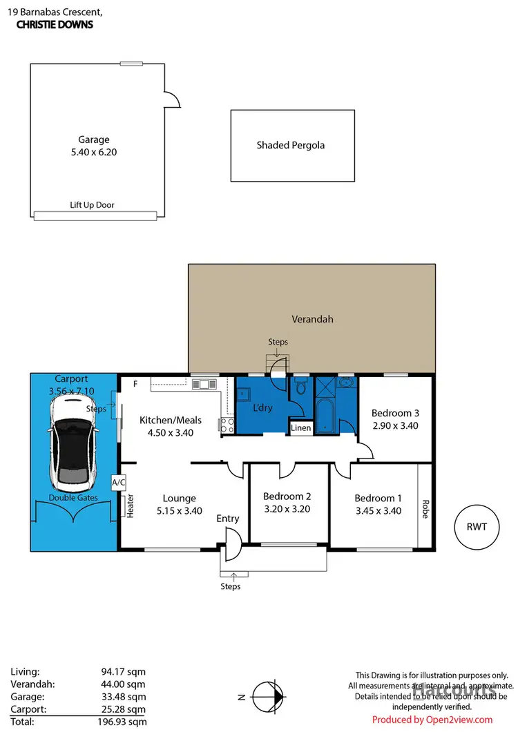 Floorplan of Homely house listing, 19 Barnabas Crescent, Christie Downs SA 5164
