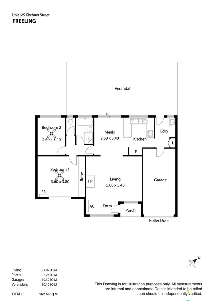 Floorplan of Homely unit listing, 6/5 Kirchner Street, Freeling SA 5372