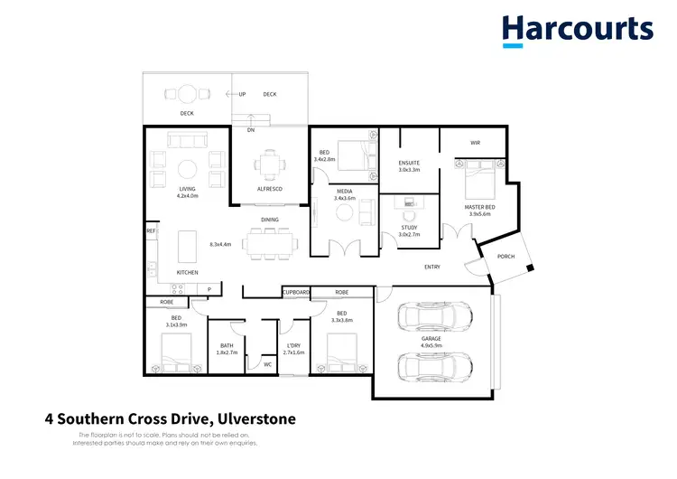 Floorplan of Homely house listing, 4 Southern Cross Drive, Ulverstone TAS 7315