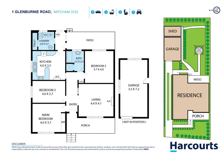 Floorplan of Homely house listing, 1 Glenburnie Road, Mitcham VIC 3132