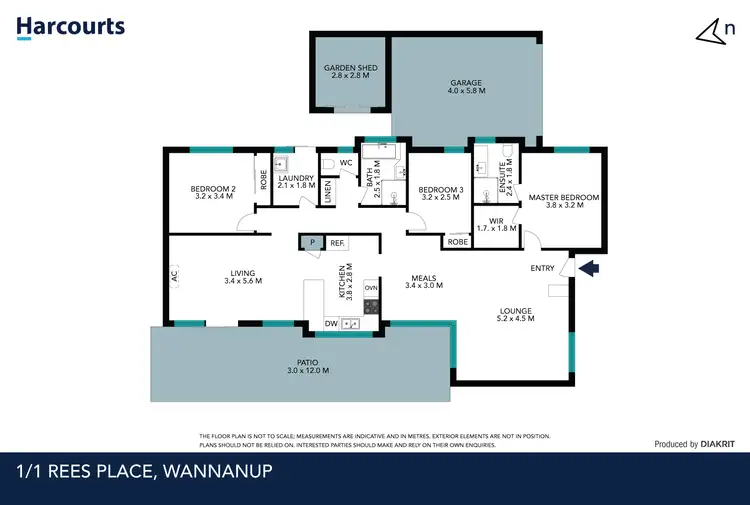 Floorplan of Homely house listing, 1/1 Rees Place, Wannanup WA 6210