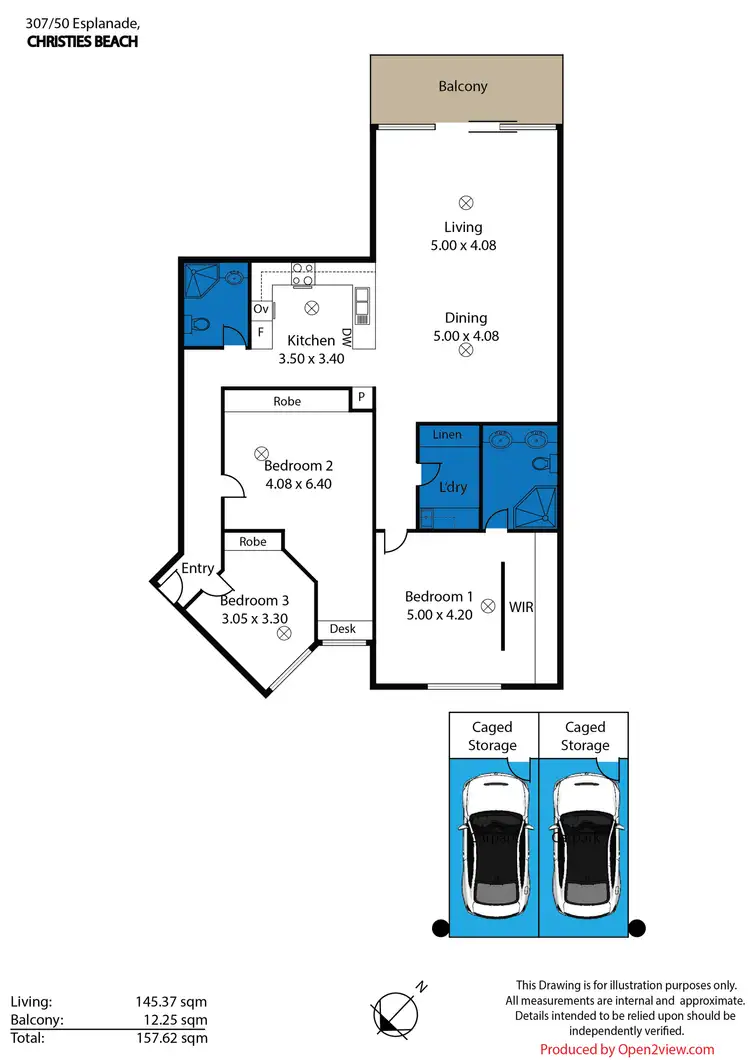 Floorplan of Homely apartment listing, 307/50 Esplanade, Christies Beach SA 5165