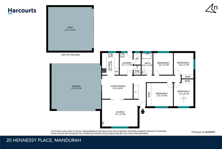 Floorplan of Homely house listing, 20 Hennessy Place, Mandurah WA 6210
