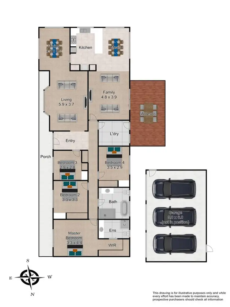 Floorplan of Homely house listing, 3 Shannon Way, Berwick VIC 3806