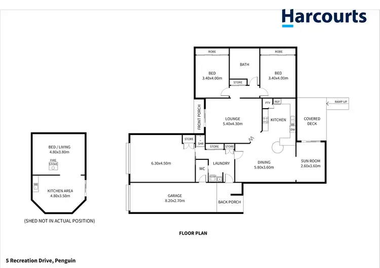 Floorplan of Homely house listing, 5 Recreation Drive, Penguin TAS 7316