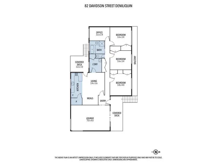 Floorplan of Homely house listing, 82 Davidson Street, Deniliquin NSW 2710