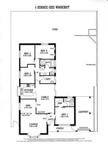 Floorplan of Homely house listing, 4 Hendrix Crescent, Woodcroft SA 5162