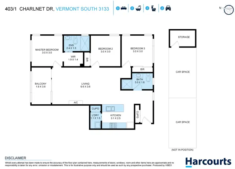 Floorplan of Homely apartment listing, 403/1 Charlnet Drive, Vermont South VIC 3133