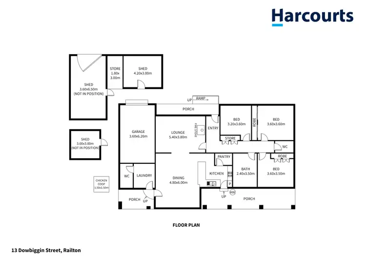 Floorplan of Homely house listing, 13 Dowbiggin Street, Railton TAS 7305