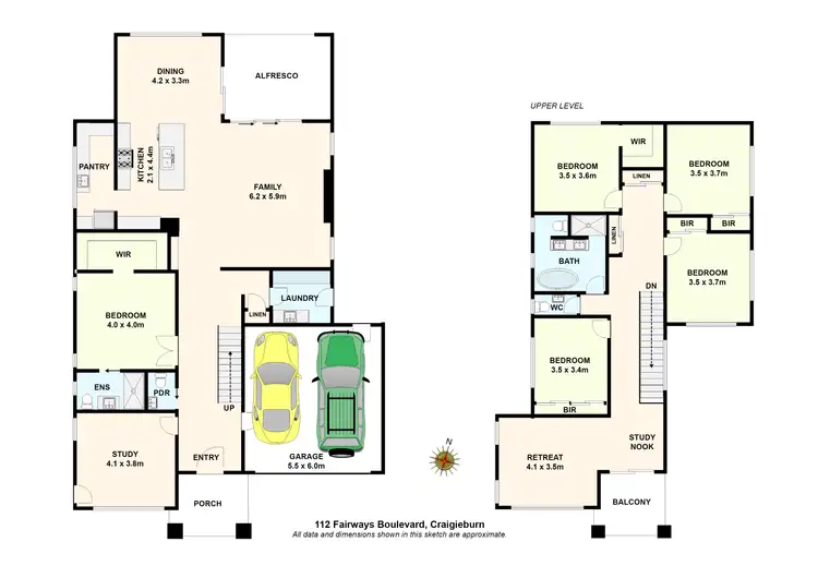Floorplan of Homely house listing, 112 Fairways Boulevard, Craigieburn VIC 3064