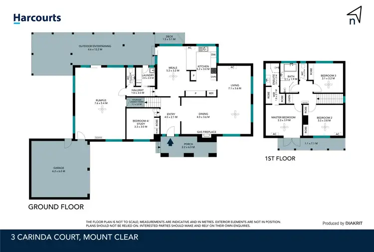 Floorplan of Homely house listing, 3 Carinda Court, Mount Clear VIC 3350