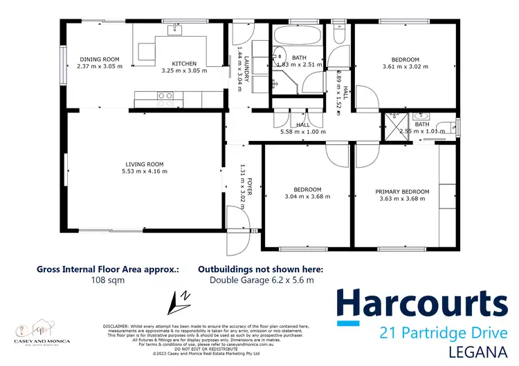 Floorplan of Homely house listing, 21 Partridge Drive, Legana TAS 7277