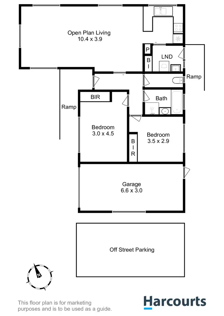 Floorplan of Homely unit listing, 1/17 Holland Court, Howrah TAS 7018