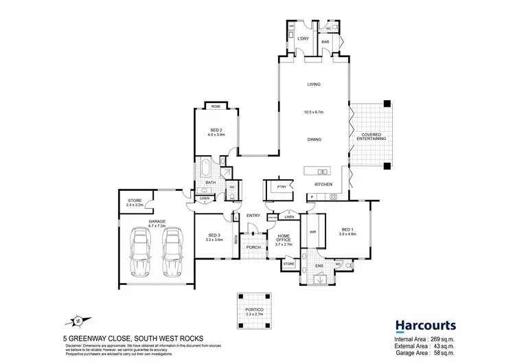 Floorplan of Homely house listing, 5 Greenway Close, South West Rocks NSW 2431
