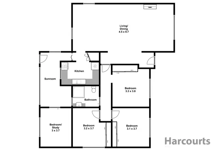 Floorplan of Homely house listing, 86 Hennessey Street, Moe VIC 3825
