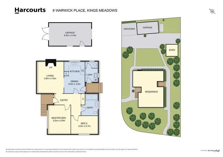 Floorplan of Homely house listing, 8 Warwick Place, Kings Meadows TAS 7249