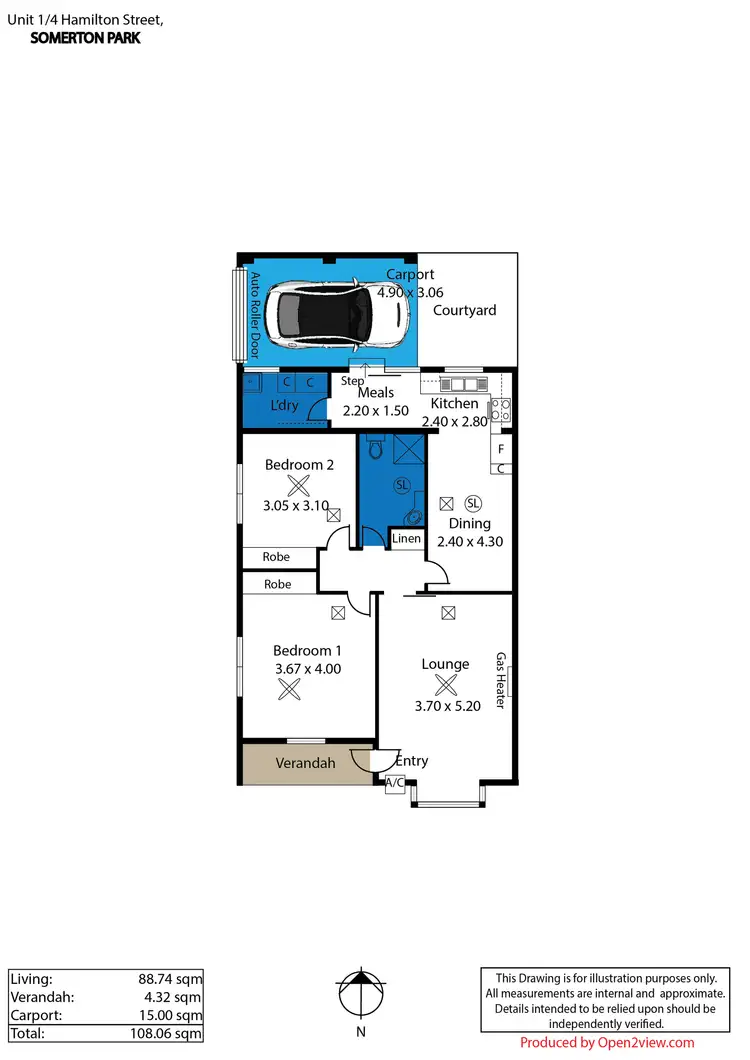 Floorplan of Homely house listing, 1/4 Hamilton Street, Somerton Park SA 5044