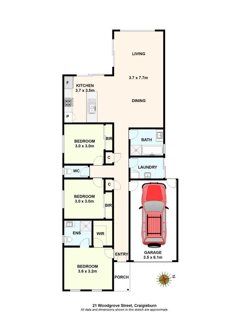 Floorplan of Homely house listing, 21 Woodgrove street, Craigieburn VIC 3064