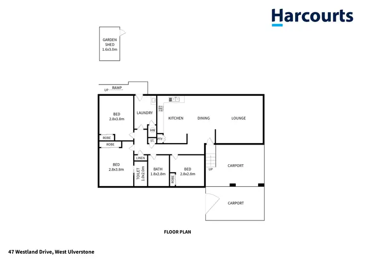 Floorplan of Homely house listing, 47 Westland Drive, West Ulverstone TAS 7315
