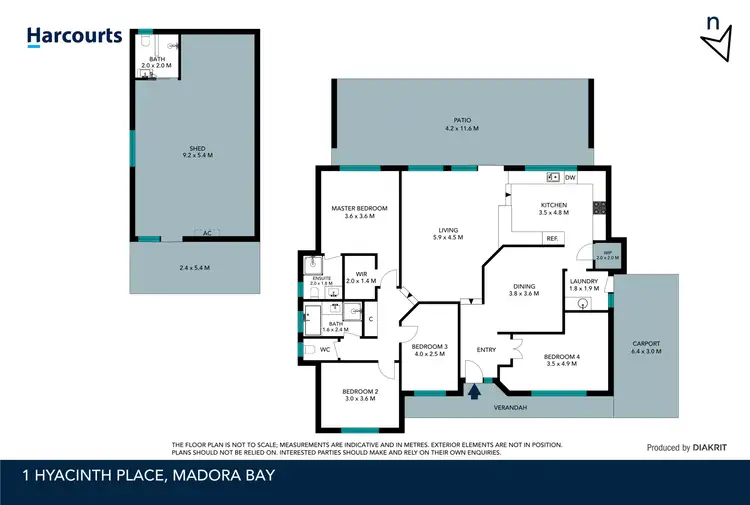Floorplan of Homely house listing, 1 Hyacinth Place, Madora Bay WA 6210