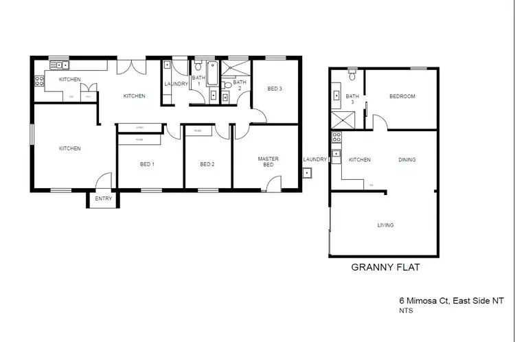 Floorplan of Homely house listing, 6 Mimosa Court, East Side NT 870