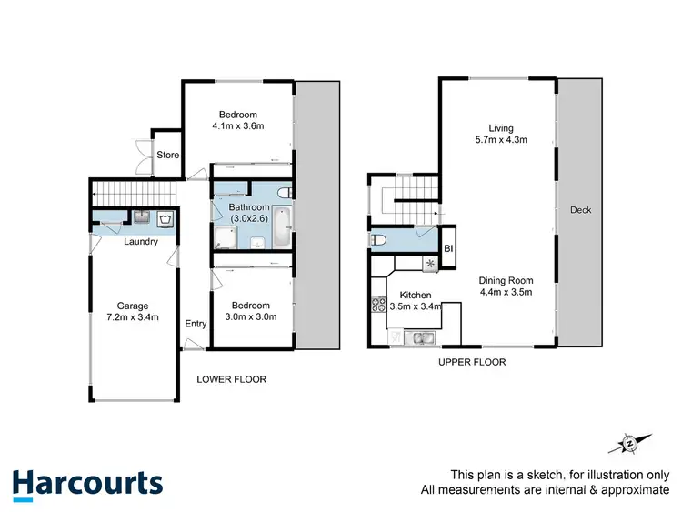 Floorplan of Homely townhouse listing, 2/8 Kaleno Place, Glenorchy TAS 7010