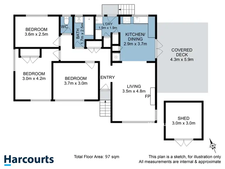 Floorplan of Homely house listing, 1 Sugarloaf Road, Risdon Vale TAS 7016