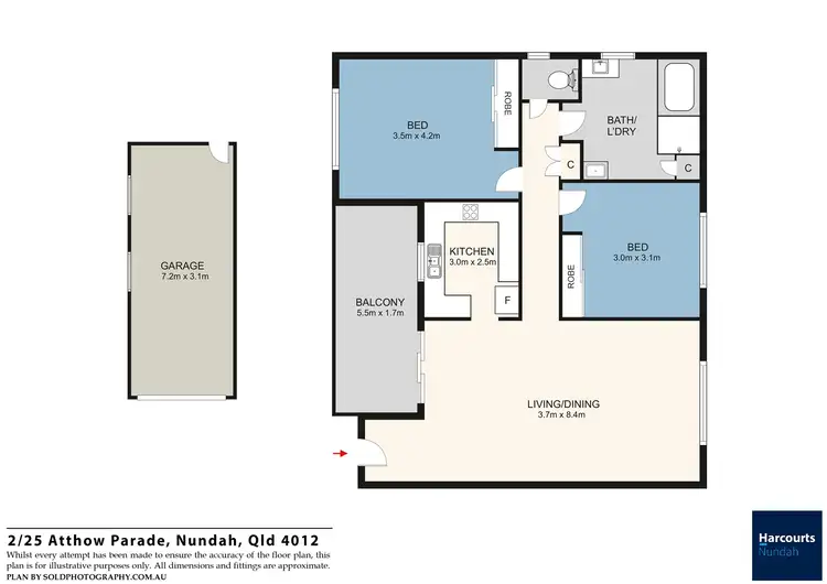 Floorplan of Homely unit listing, 2/25 Atthow Parade, Nundah QLD 4012