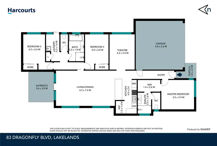 Floorplan of Homely house listing, 83 Dragonfly Boulevard, Lakelands WA 6180