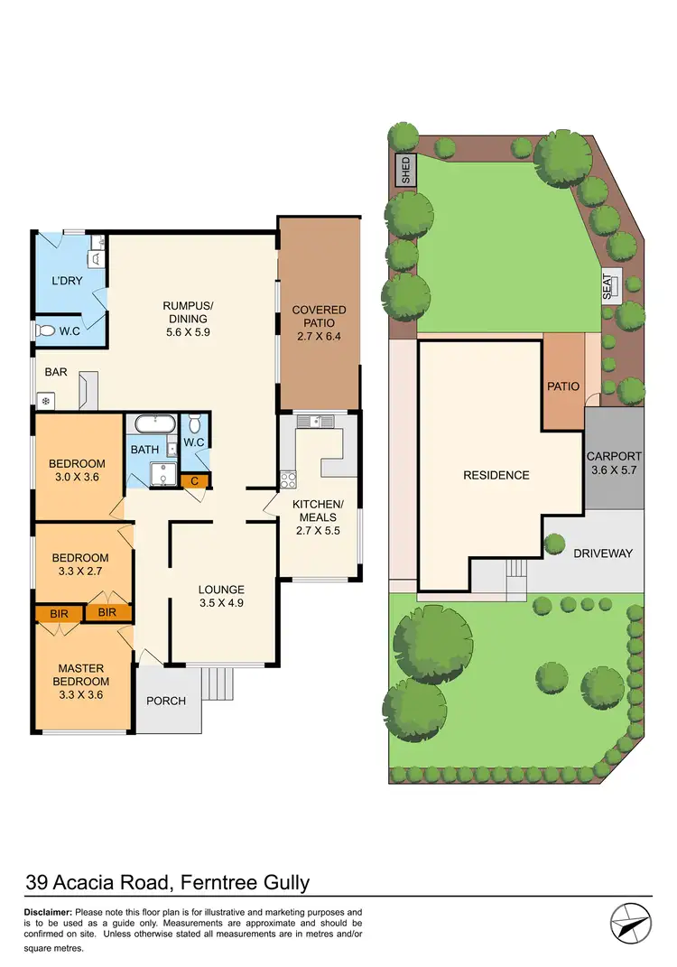 Floorplan of Homely house listing, 39 Acacia Road, Ferntree Gully VIC 3156