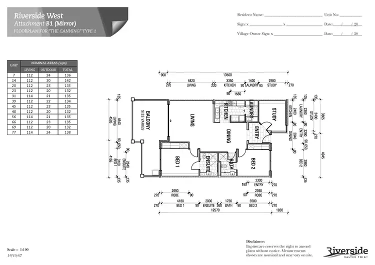 Floorplan of Homely apartment listing, 77/10 Roebuck Drive, Salter Point WA 6152