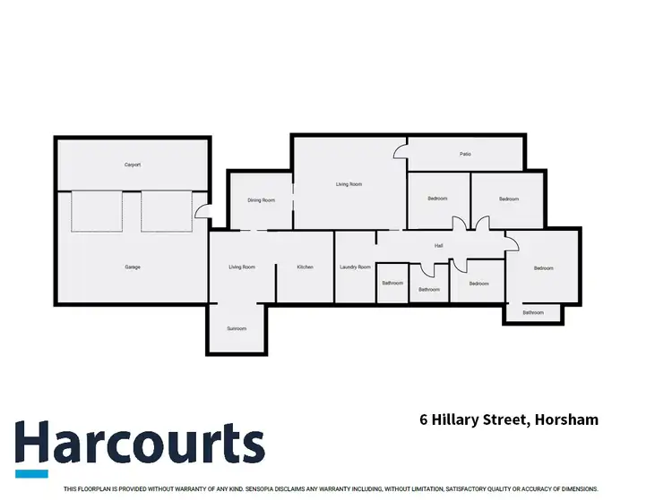 Floorplan of Homely house listing, 6 Hillary Street, Horsham VIC 3400