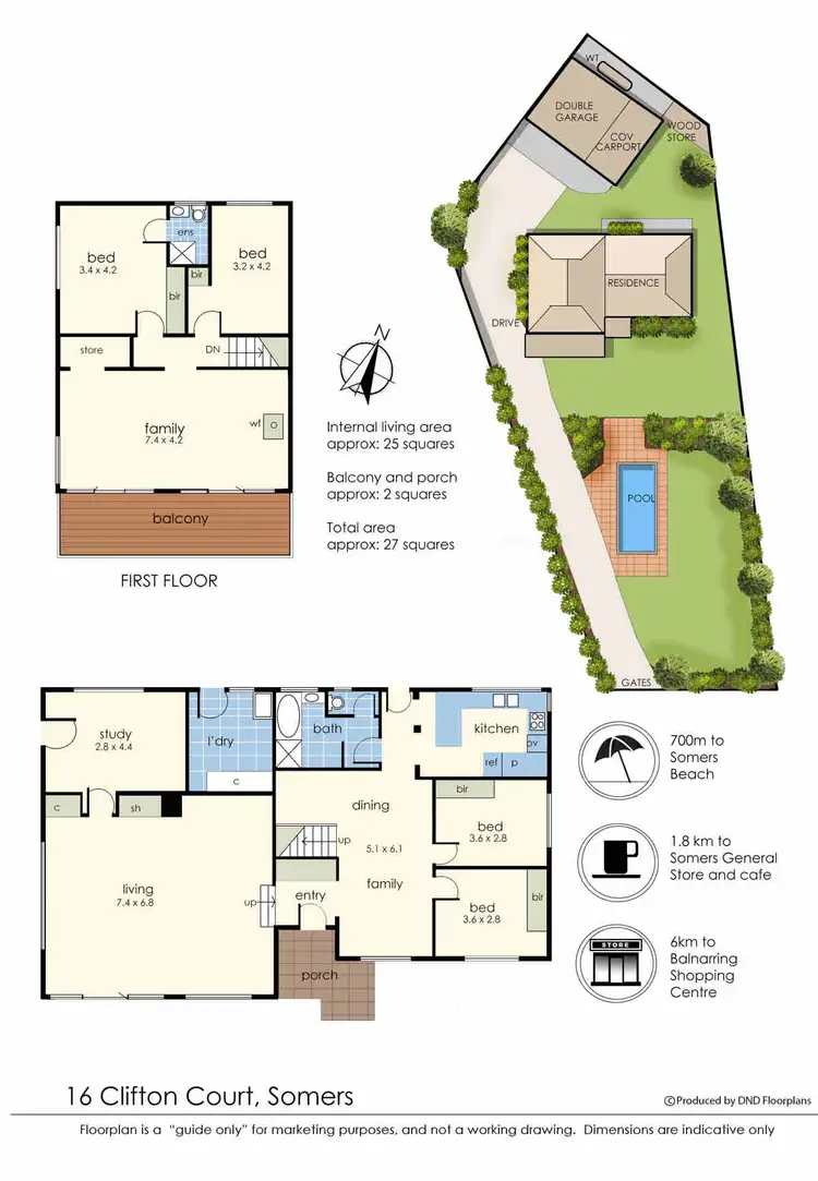 Floorplan of Homely house listing, 16 Clifton Court, Somers VIC 3927