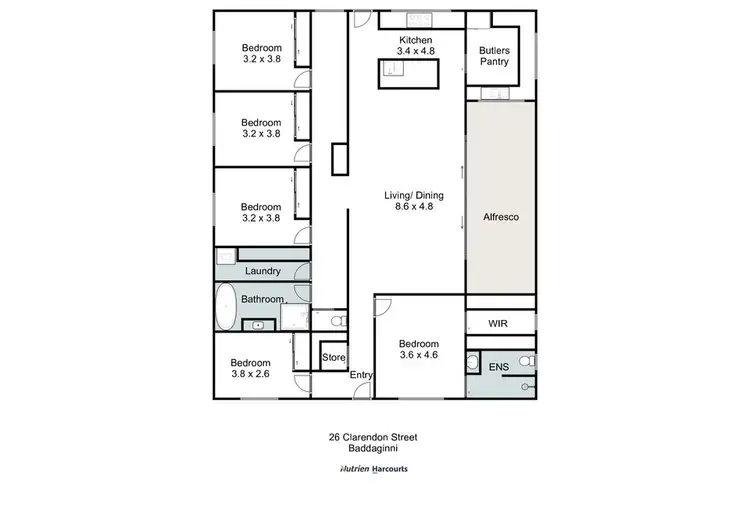 Floorplan of Homely house listing, 26 Clarendon Street, Baddaginnie VIC 3670