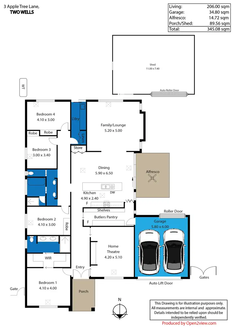 Floorplan of Homely house listing, 3 Apple Tree Lane, Two Wells SA 5501