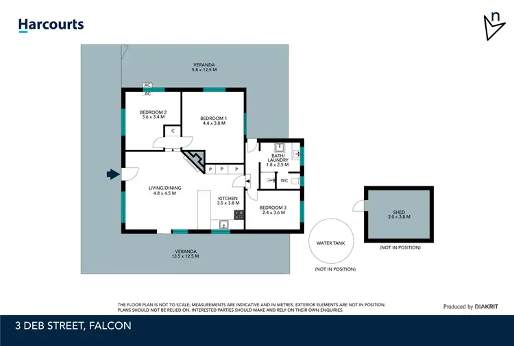 Floorplan of Homely house listing, 3 Deb Street, Falcon WA 6210