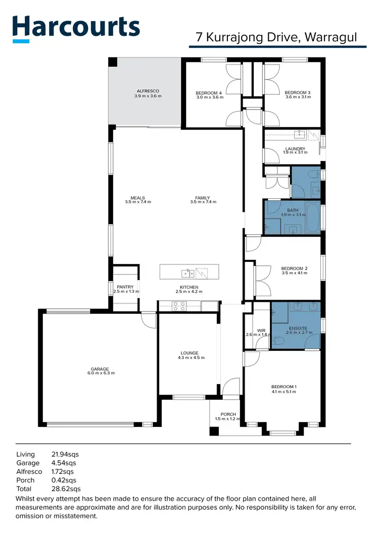 Floorplan of Homely house listing, 7 Kurrajong Road, Warragul VIC 3820