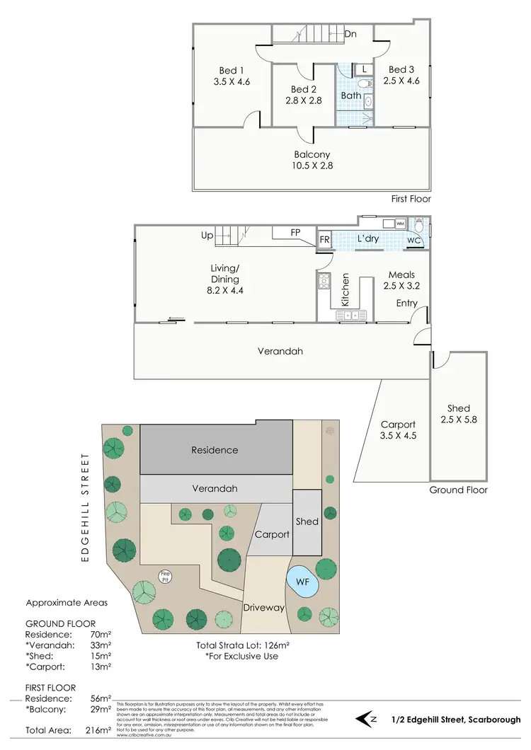 Floorplan of Homely house listing, 1/2 Edgehill Street, Scarborough WA 6019