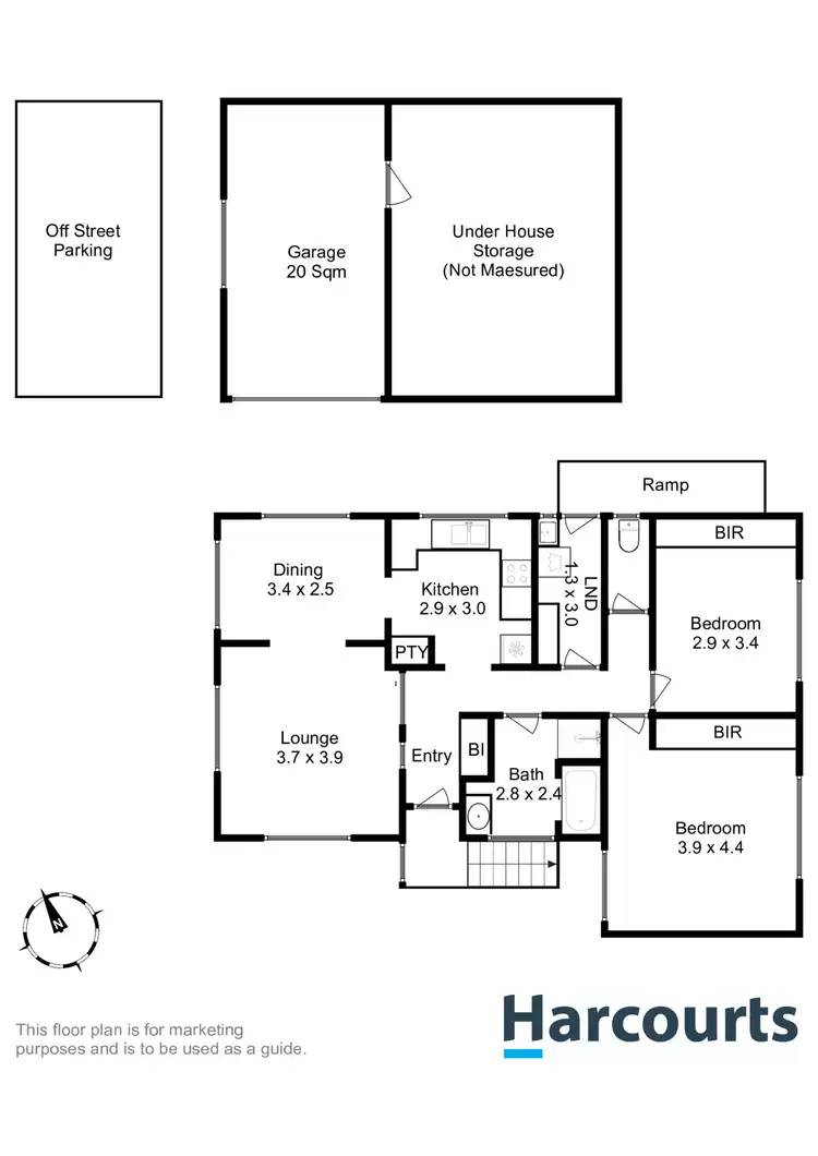 Floorplan of Homely unit listing, 1/449 Oceana Drive, Howrah TAS 7018