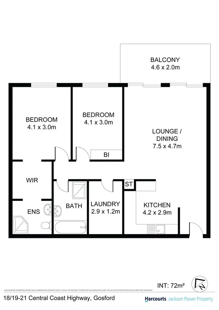 Floorplan of Homely unit listing, 18/19-21 Central Coast Highway, Gosford NSW 2250