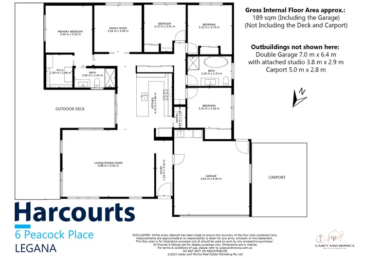 Floorplan of Homely house listing, 6 Peacock Place, Legana TAS 7277