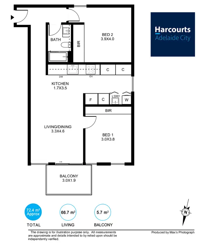 Floorplan of Homely apartment listing, 2501/29 Angas Street, Adelaide SA 5000