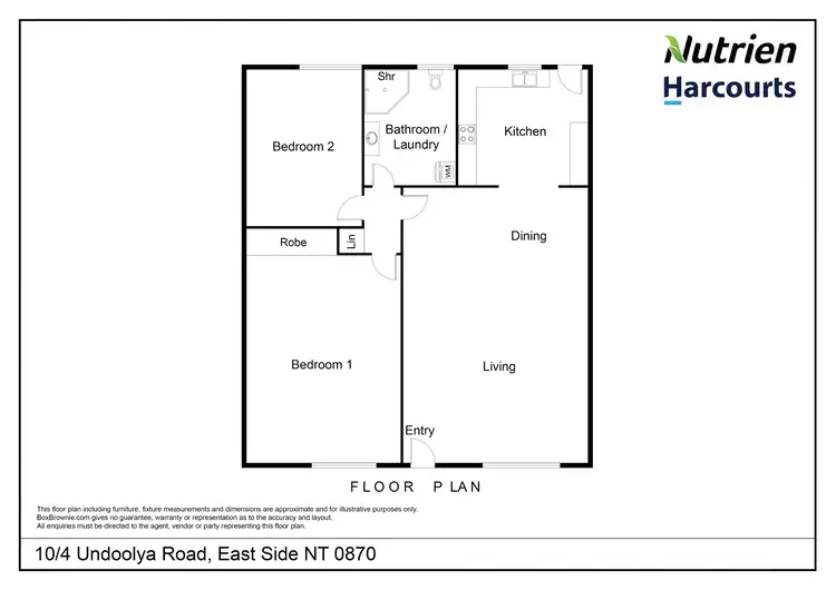 Floorplan of Homely unit listing, 10/4 Undoolya Road, East Side NT 870