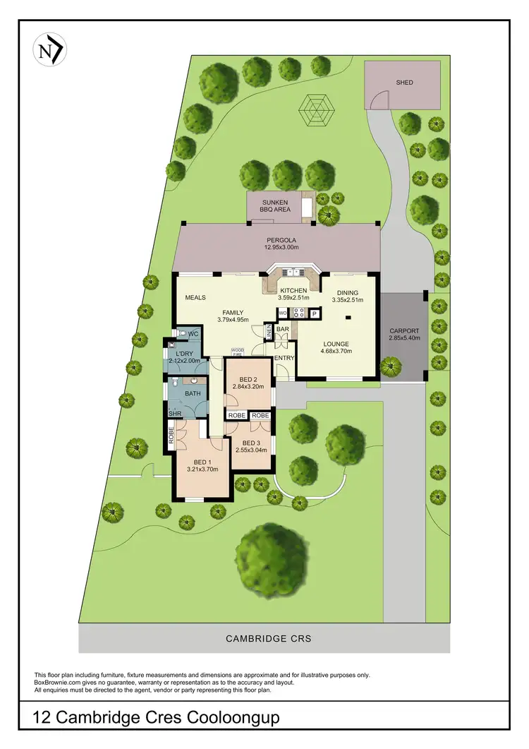 Floorplan of Homely house listing, 12 Cambridge Cres, Cooloongup WA 6168
