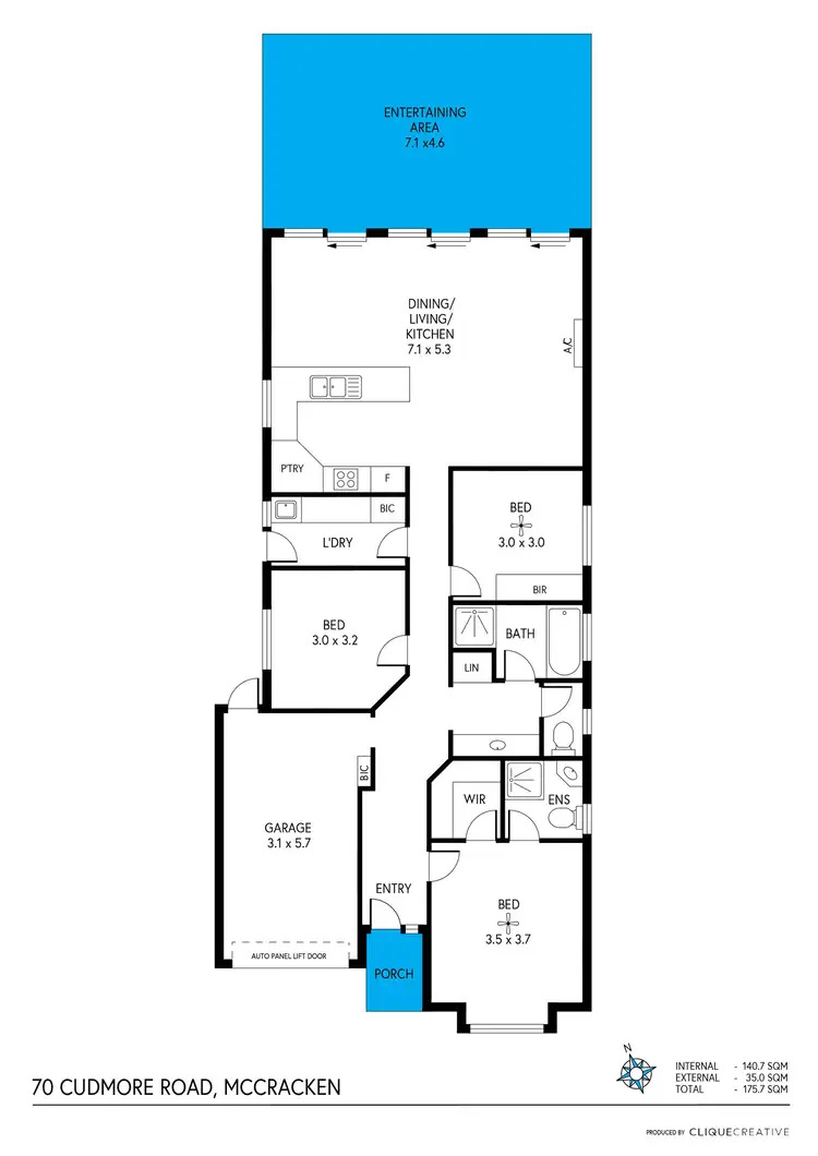 Floorplan of Homely house listing, 70 Cudmore Road, Mccracken SA 5211