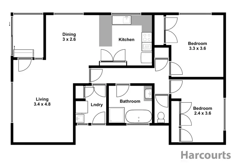 Floorplan of Homely unit listing, 1/32 Mitchells Road, Moe VIC 3825