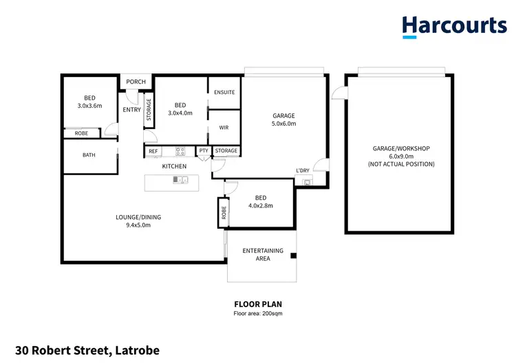 Floorplan of Homely house listing, 30 Robert Street, Latrobe TAS 7307