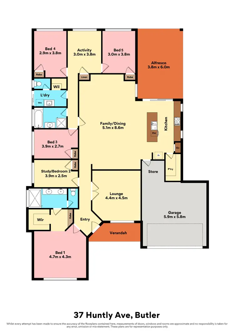 Floorplan of Homely house listing, 37 Huntly Avenue, Butler WA 6036