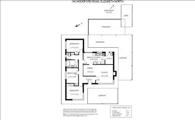Floorplan of Homely house listing, 140 Woodford Road, Elizabeth North SA 5113